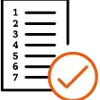 Icon: FMEA mit 7 Schritten, davor abgehakte Checkbox