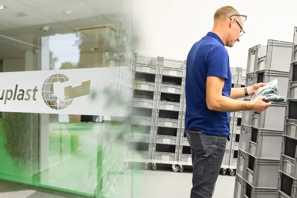 Logistik neu gedacht – Case Study der bekuplast GmbH Mann arbeitet im Lager der bekuplast GmbH