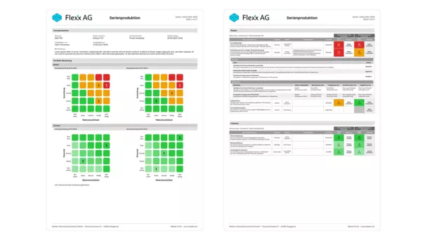 Screenshot: Report mit Details zur Risikobewertung