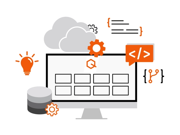 Ein zuverlässiges Fundament für Ihr QM Grafik mit Software und verschiedenen Icons