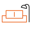 Wohlfühlfaktor in den Büros Icon: Sofa mit einer Lampe