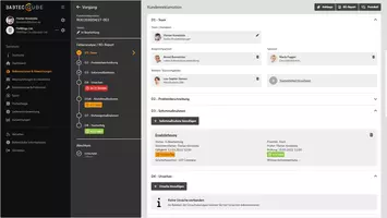 Screenshot: Reklamationen bearbeiten in BabtecQube
