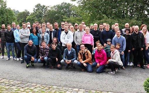 Gruppenbild von der Trassenfahrt bei Babtec
