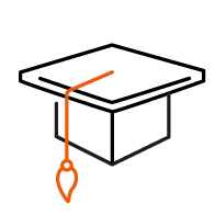 Training Icon: Akademiker-Hut
