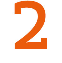 Nummer 2 in Orange