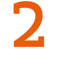 Nummer 2 in Orange