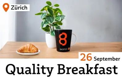 Babtec 8 Tasse auf einem Tisch zum Frühstück