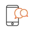 Icon: Smartphone, Sprechblasen