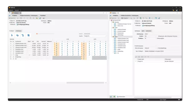 Prüfablaufsimulation im SPC-Programm Screenshot: Prüfablaufsimulation im SPC-Programm