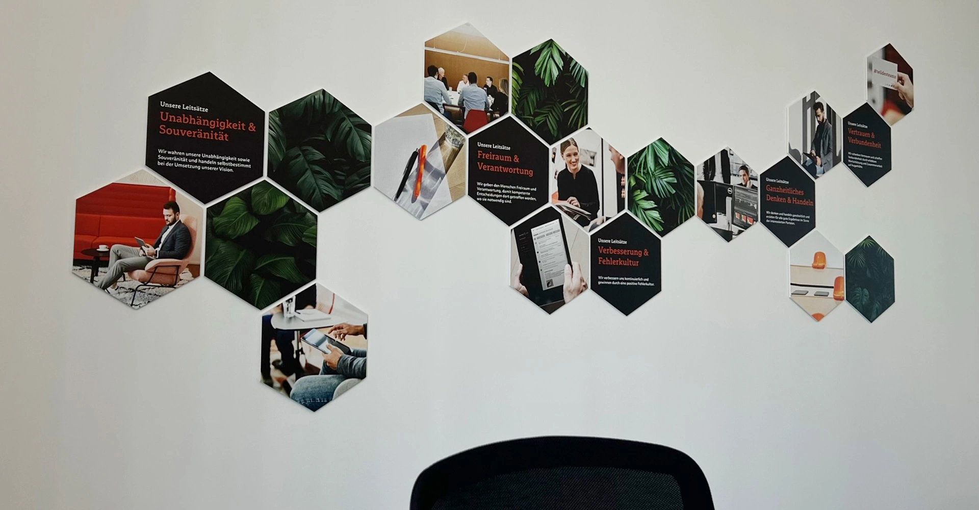 Wandgestaltung am Babtec-Standort in Frankfurt am Main