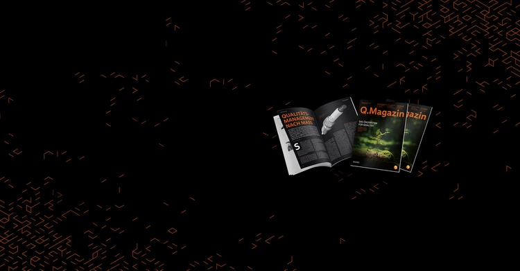 Q.Magazin 2021/22 Q.Magazin 2021/22 auf schwarzem Hintergrund