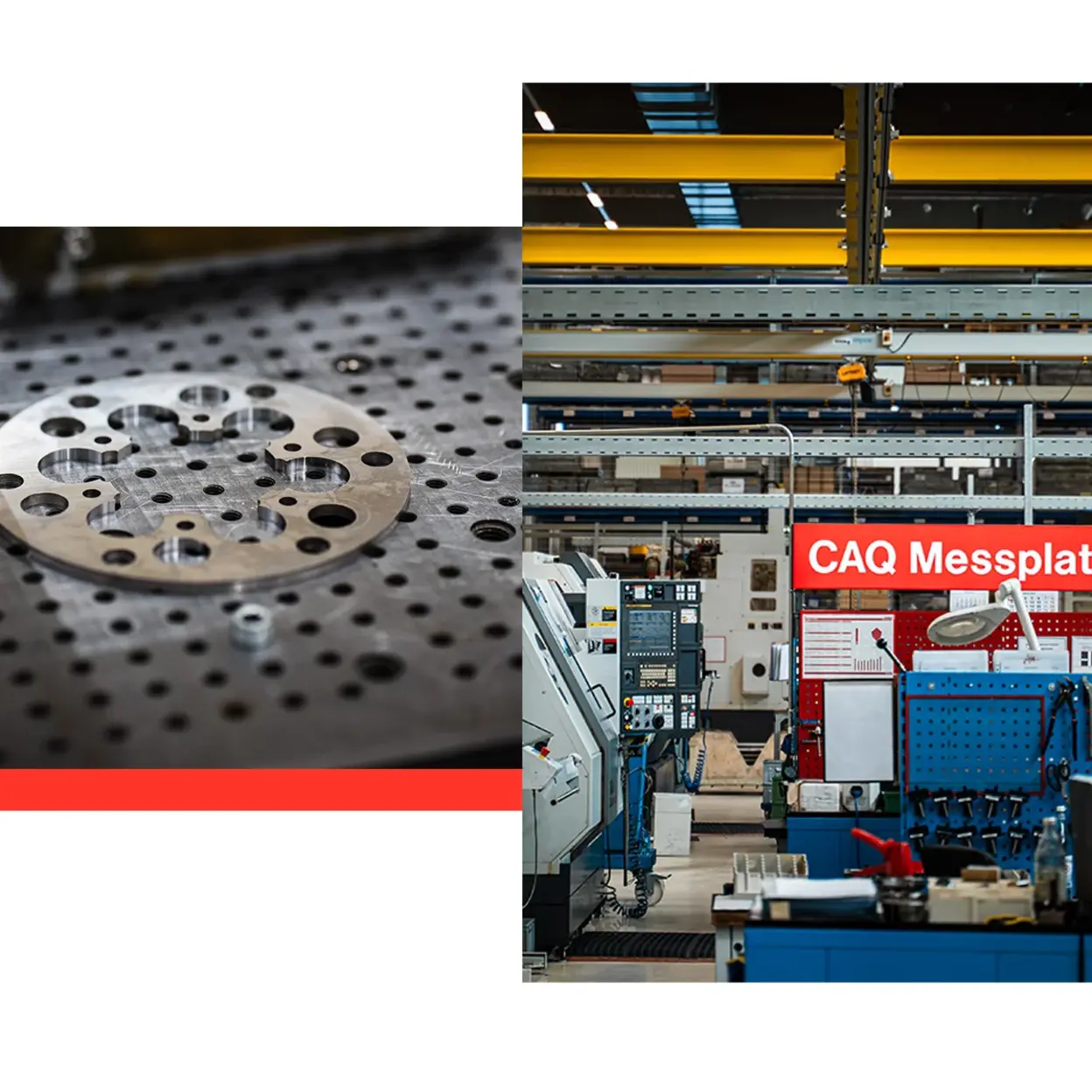 Präzisionsbauteil und CAQ-Messplatz in der Fertigung bei Barmag GmbH & Co. KG
