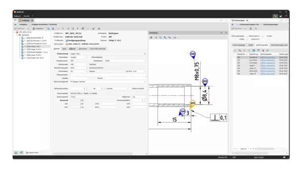 Merkmalsimport in der Fertigungsprüfung Screenshot: Merkmalsimport in der Fertigungsprüfung