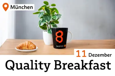 Babtec 8 Tasse auf einem Tisch zum Frühstück