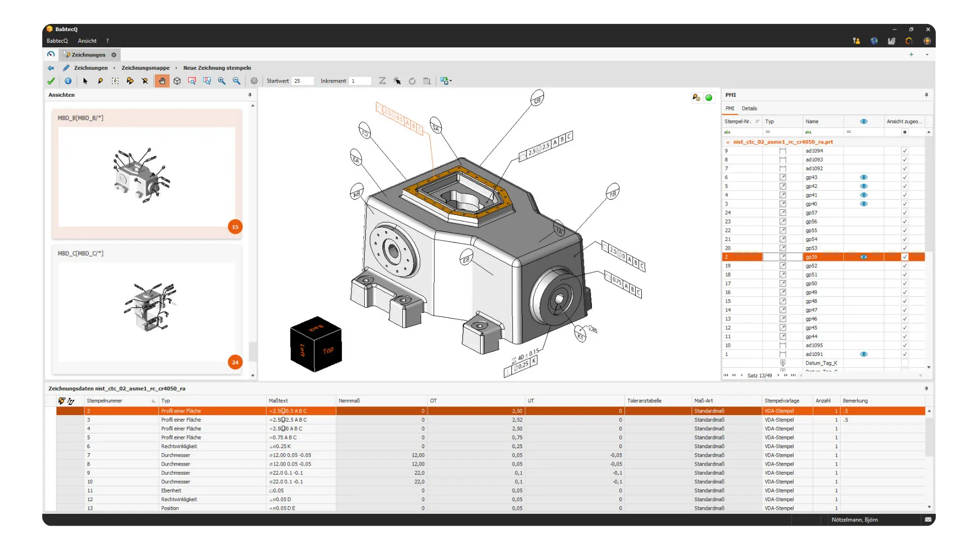 Screenshot: 3D CAD in BabtecQ