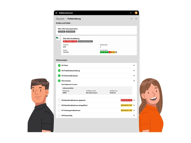 Qualitätsbewusstsein für alle Zwei Personen und QM-Software