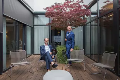 Die Geschäftsführer von Babtec Informationssysteme GmbH Michael Flunkert und Waios Kastanis Die Geschäftsführer von Babtec Informationssysteme GmbH Michael Flunkert und Waios Kastanis