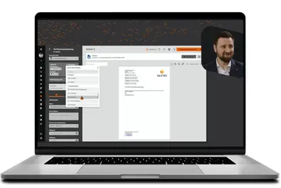 Dokumentenlenkung in BabtecQ Go Laptop, darauf zu sehen Dokumentenlenkung BabtecQ Go
