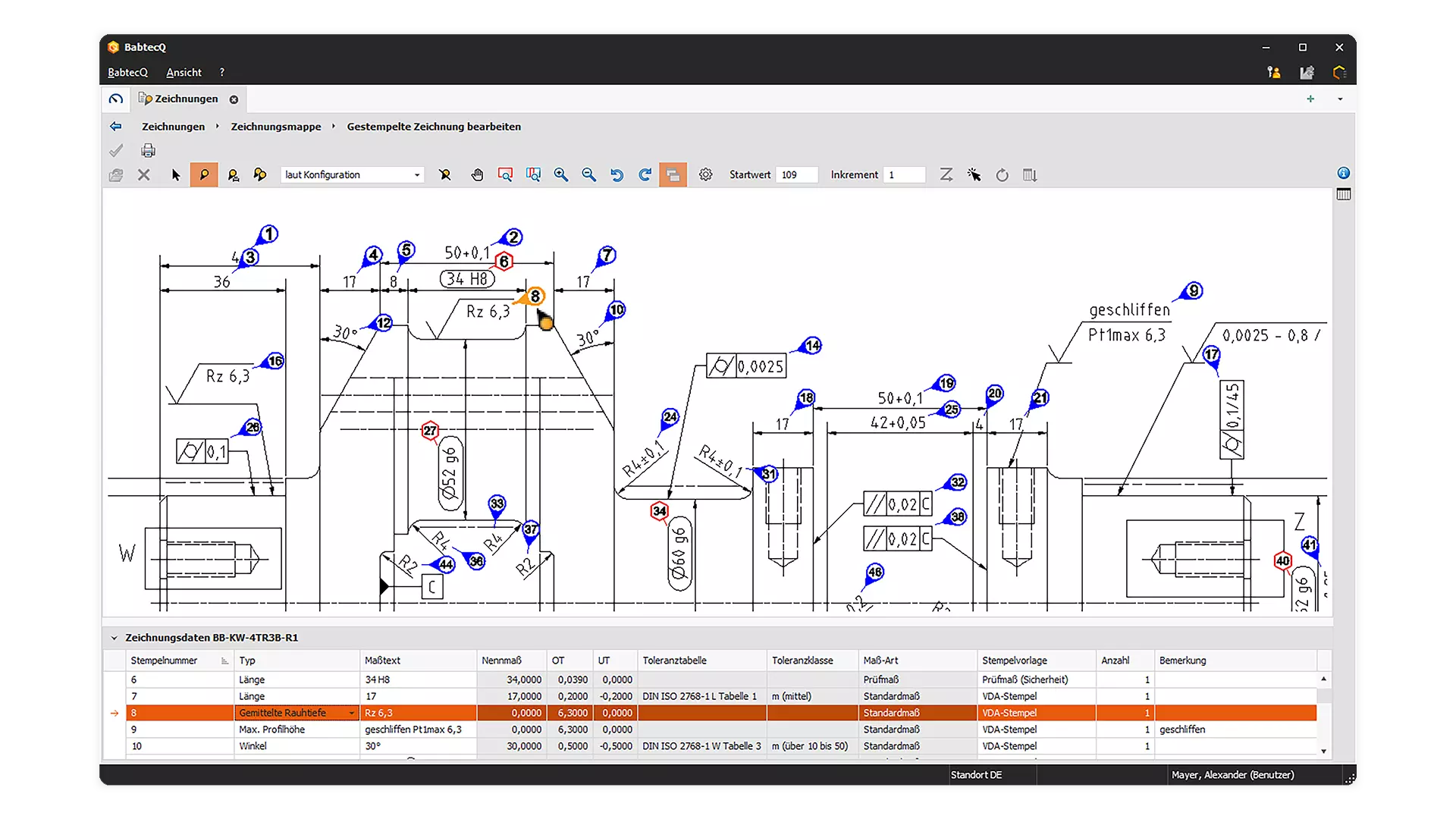 Screenshot: CAD-Integration in BabtecQ