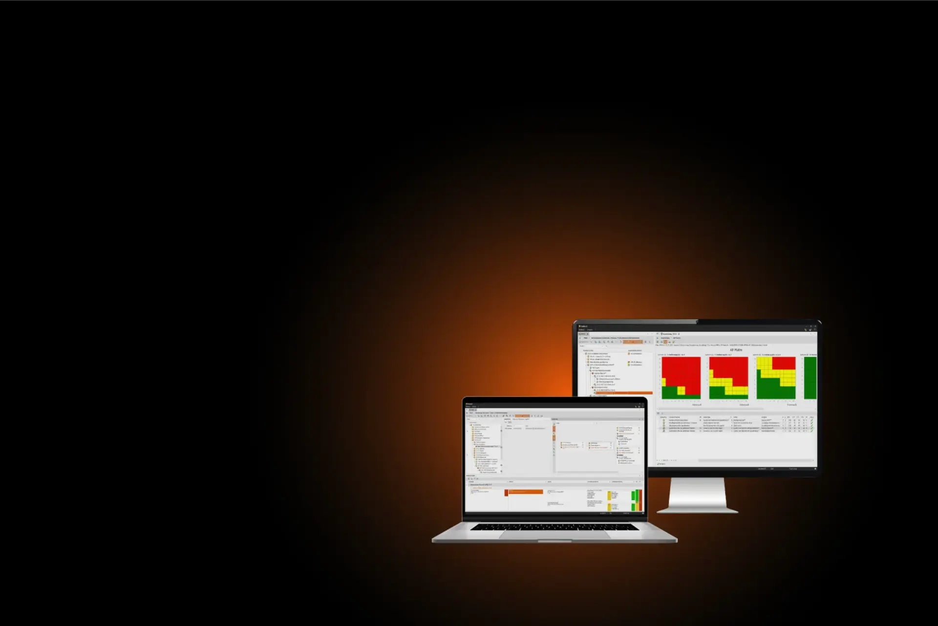 FMEA in BabtecQ Laptop und Monitor, darauf zu sehen die FMEA in BabtecQ
