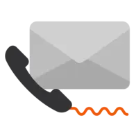 Icon eines Briefumschlages und eines Telefonhörers