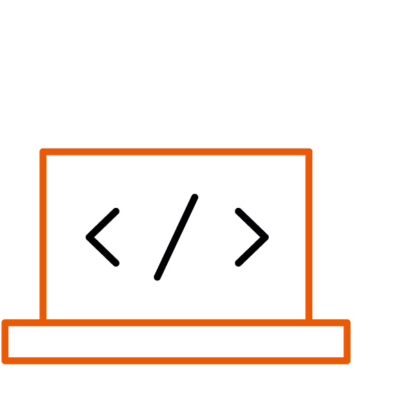 Icon Laptop mit Code