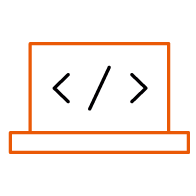 Icon Laptop mit Code