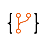 Icon Git-Symbol in Code-Klammern