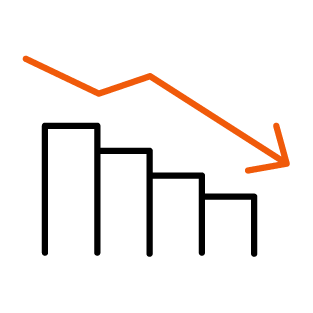 Icon diagram, down arrow
